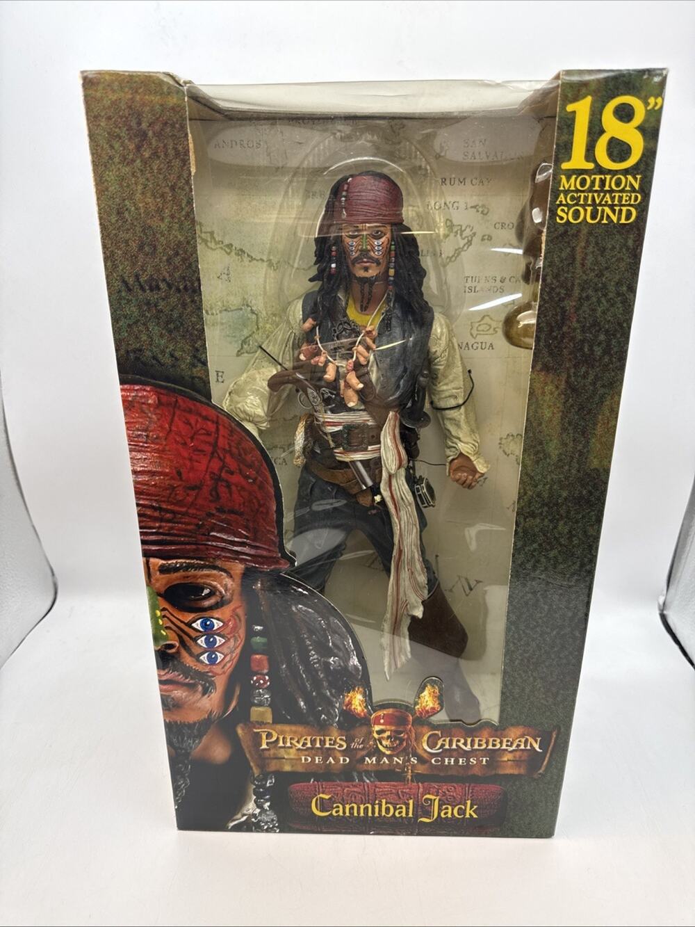 NECA PIRATES OF THE CARIBBEAN CANNIBAL JACK 18" ELECTRONIC ACTION FIGURE DMC
